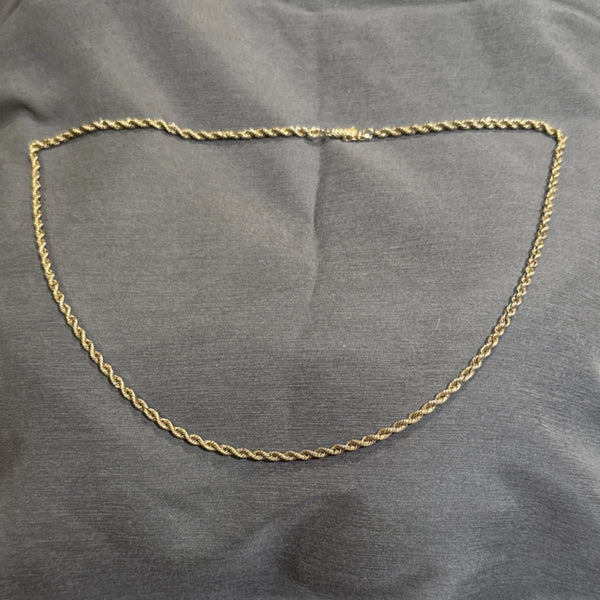 14K Gold Rope Chain Necklace